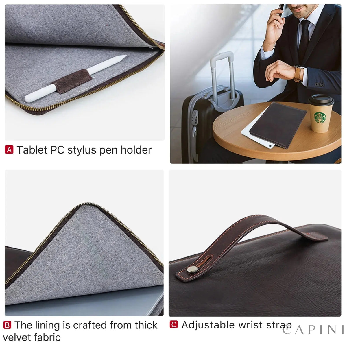 Tolentino Oil-Wax - iPad Zip Folio