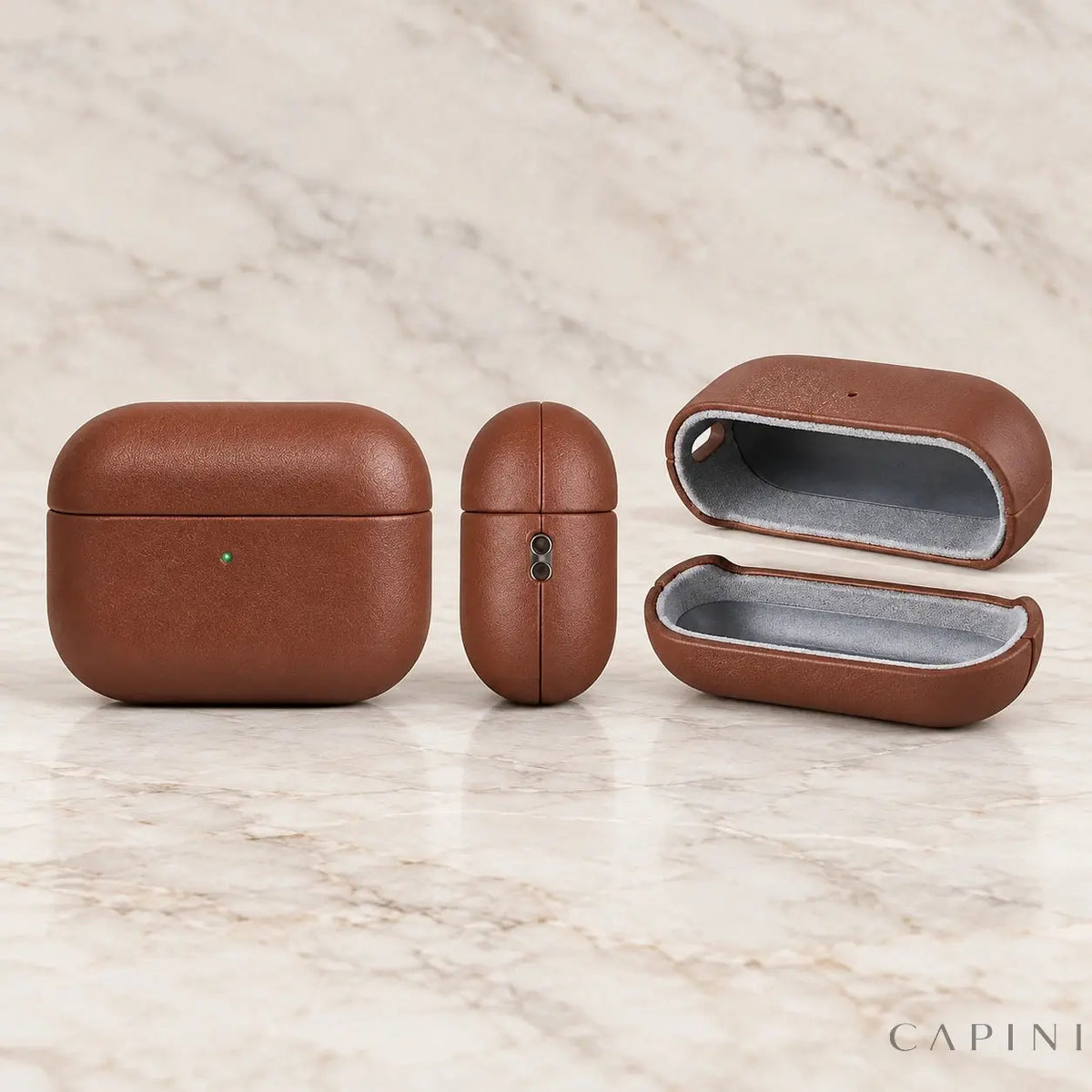 Biella Dark Brown - exterior, side profile and empty interior
