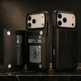 Faux Leather Wallet Case for iPhone 17 | Card Holder + Stand - Capini Firenze