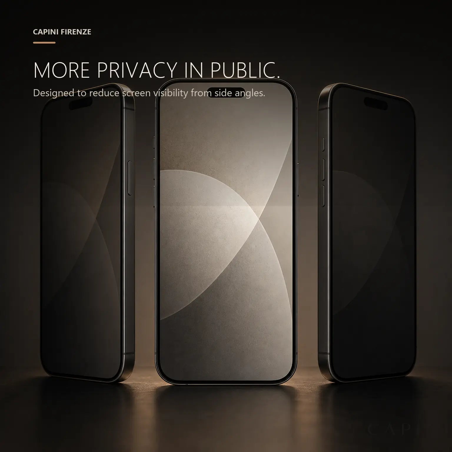 ULTRAPROTECT side-angle privacy illustration | Capini Firenze