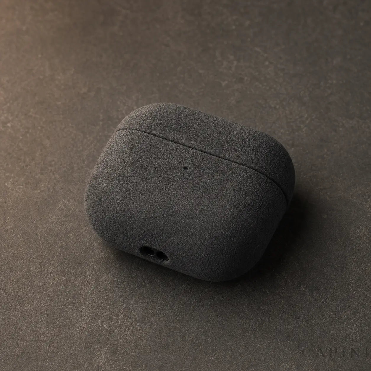 Monaco GT Alcantara AirPods case in charcoal | Capini Firenze